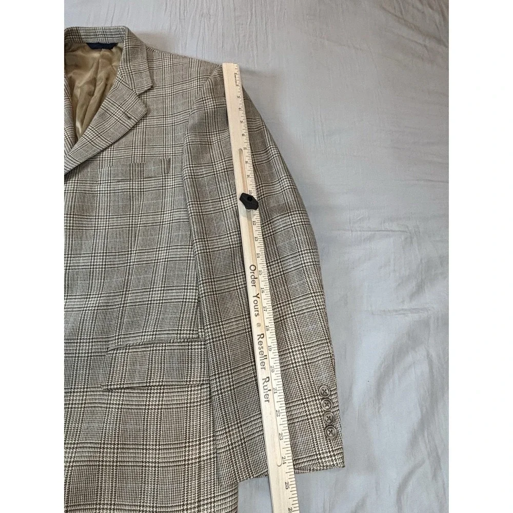 Burberry Kensington Blazer‎ Men's 44r Gold Plaid